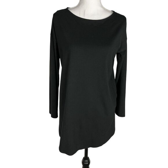 J. Jill Tops - J.Jill Luxe Supima Tunic Tee Black 3/4 Sleeve Womens Size S Basic‎